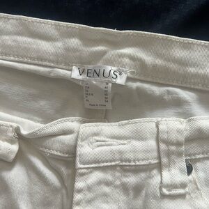 VENUS White Jean Shorts